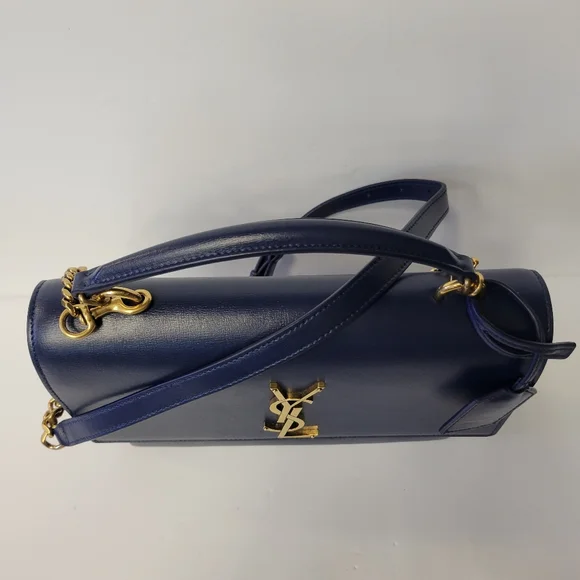 ❌SOLD❌SAINT LAURENT Blue Leather Medium Sunset Shoulder bag/Crossbody. - Picture 15 of 15